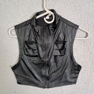 FREDRICKS OF HOLLYWOOD ADULT BLACK VEST SIZE XS/S WOMENS